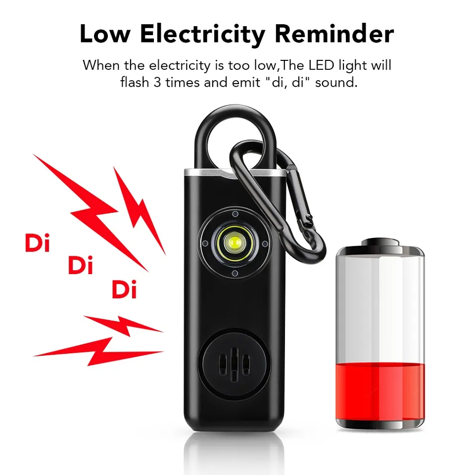 130dB 자기 방어 경보 비명 시끄러운 USB 충전  - Personal Alarm Keychain 리뷰 및 가격